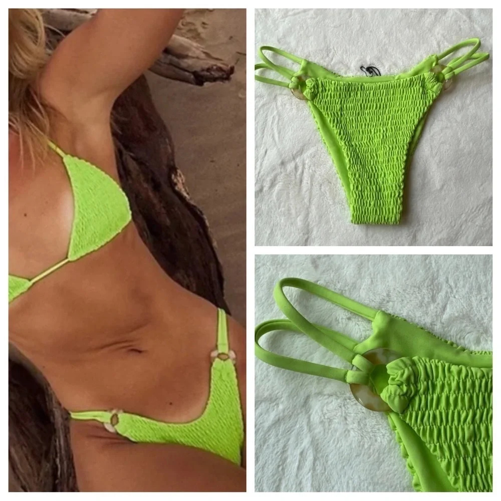 New! Free People x Aila Blue lime green bikini 19066